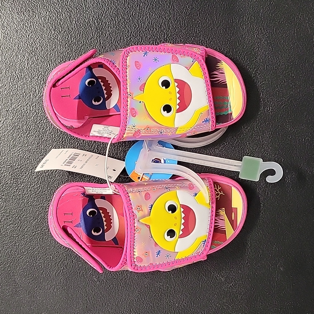 Toddler Girls' Baby Shark Ankle Strap Sandals